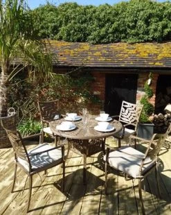 Leaf 4 Seater Round Table And Chairs 'set' -Garden Comfort Shop leaf dining set 4 XL 2