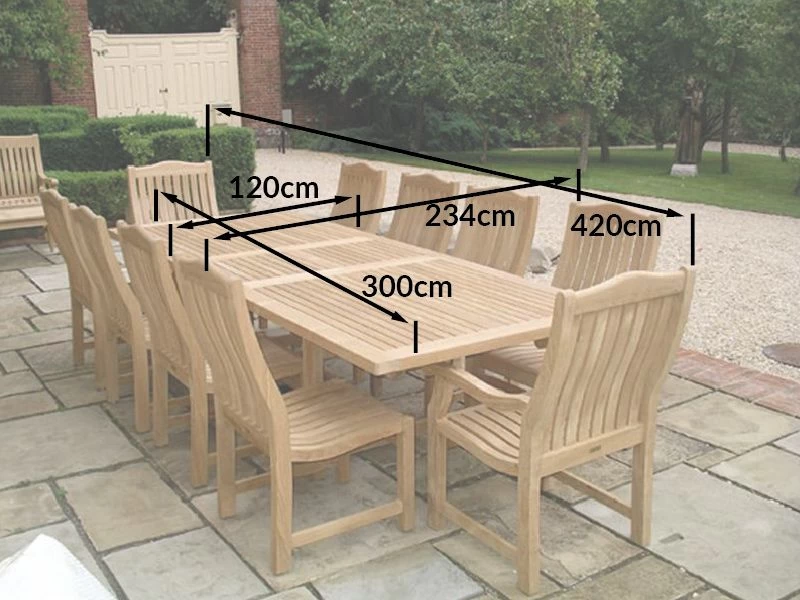 Malvern Luxury 10 Chair Teak Dining Set | FSC® Certified 4 Malvern Luxury 10 Chair Teak Dining Set | FSC® Certified - Image 2