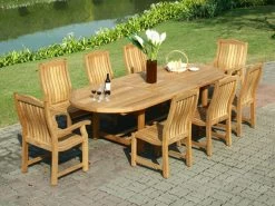 Malvern 8 Chair Dining Set | FSC® Certified -Garden Comfort Shop malvern teak dining set xl 1 1 xl