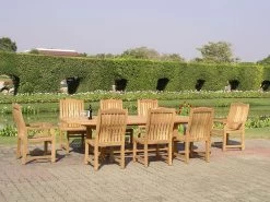 Malvern 8 Chair Dining Set | FSC® Certified -Garden Comfort Shop malvern teak dining set xl 1 xl