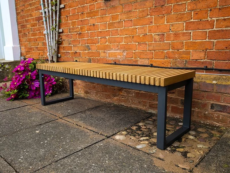 Mandalay Straight Backless Bench | FSC® Certified 4 Mandalay Straight Backless Bench | FSC® Certified - Image 2