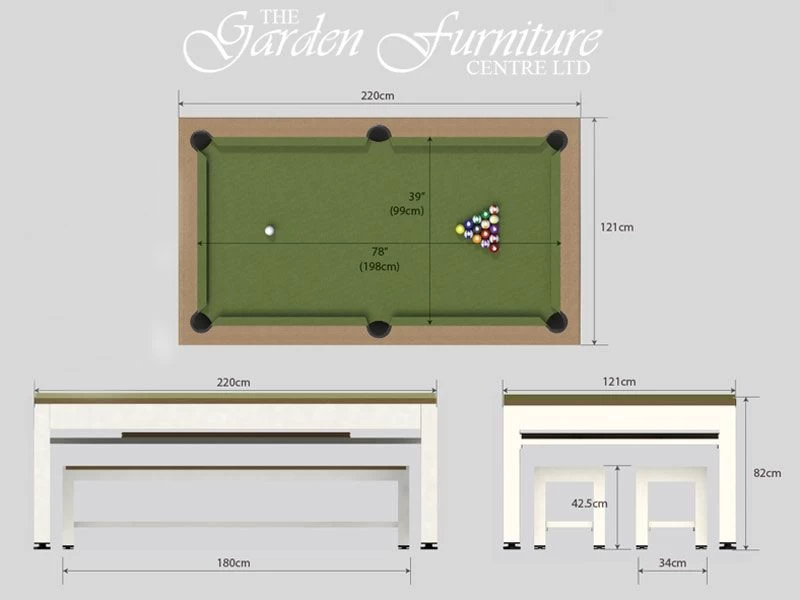 Outdoor Games Diner Table - Tan & White 6 Outdoor Games Diner Table - Tan & White - Image 4