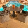 London 4 Chair Round Dining Set -Garden Comfort Shop milan set 1 xl 1