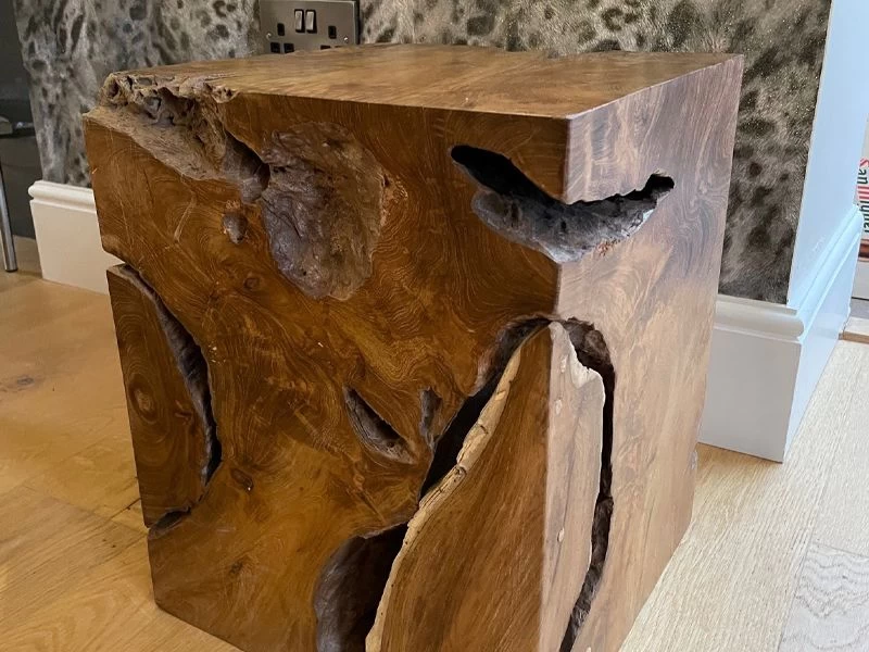 Naga Reclaimed Teak Root Square Stool 7 Naga Reclaimed Teak Root Square Stool - Image 5