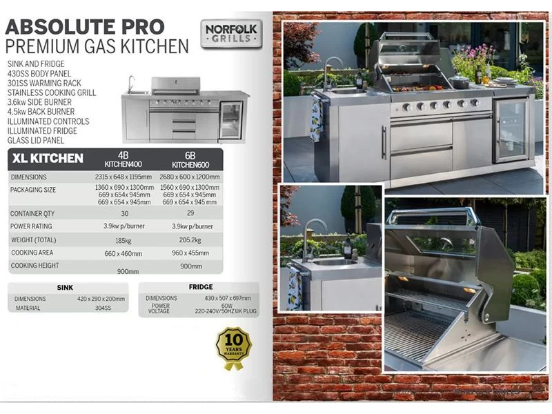 Premium Six Burner Kitchen BBQ 5 Premium Six Burner Kitchen BBQ - Image 3