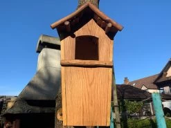 Rustic Oak Owl Box