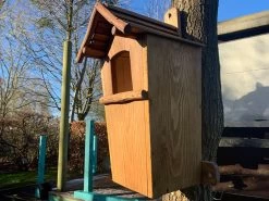 Rustic Oak Owl Box 9 Rustic Oak Owl Box -Garden Comfort Shop owl box right