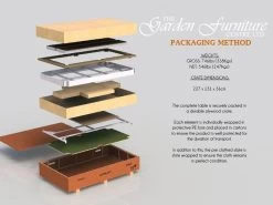 Outdoor Games Diner Table - Brown & Black 24 Outdoor Games Diner Table - Brown & Black -Garden Comfort Shop packaging method 3