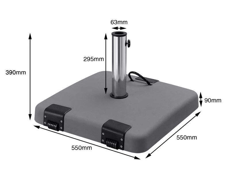 Parasol Polycrete Base | 50kg 4 Parasol Polycrete Base | 50kg - Image 3