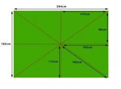 3m X 2m Rectangular - 8 Pockets Canopy Only