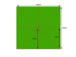 Roma Cantilever 300CM Square Replacement Canopy