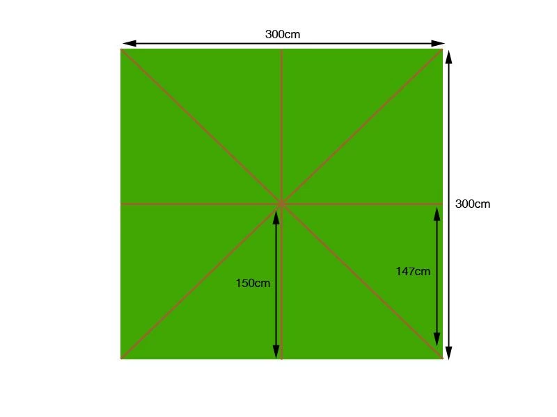 Roma Cantilever 300CM Square Replacement Canopy 3 Roma Cantilever 300CM Square Replacement Canopy