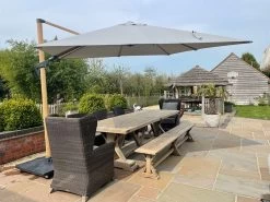Royce Executive 3M SQ Cantilever Parasol Wood Effect -Garden Comfort Shop parcan73 4 xl