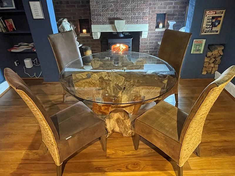 Reclaimed Teak 4 Chair Dining Set 6 Reclaimed Teak 4 Chair Dining Set - Image 4