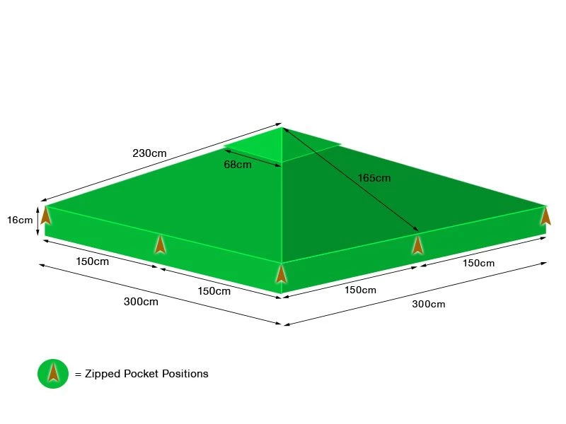 Replacement 3m X 3m Deluxe Gazebo | Canopy 3 Replacement 3m X 3m Deluxe Gazebo | Canopy