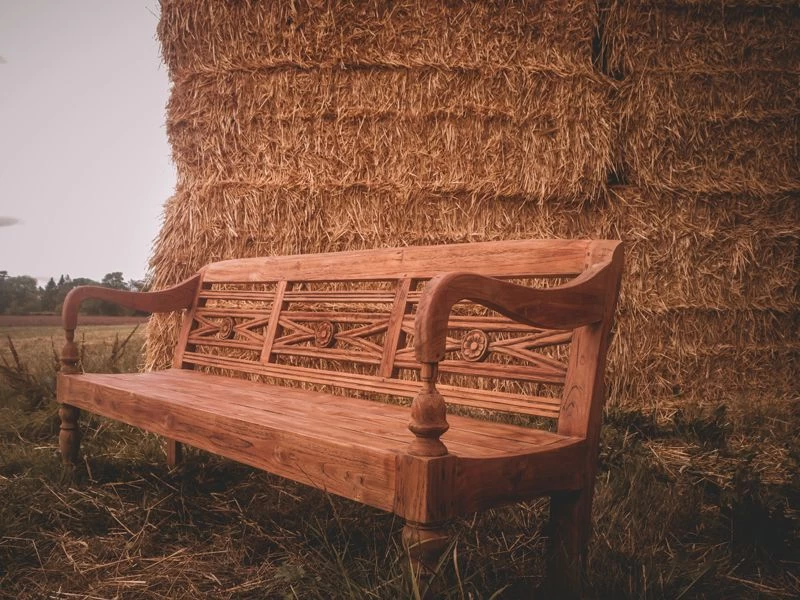 Repro Teak Bench 4 Repro Teak Bench - Image 2