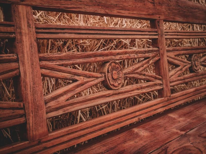 Repro Teak Bench 20 Repro Teak Bench - Image 18