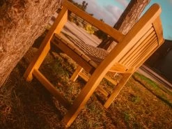 Contour Teak Bench With Arms | FSC® Certified -Garden Comfort Shop resized 14 2