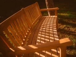 Contour Teak Bench With Arms | FSC® Certified -Garden Comfort Shop resized 16 2