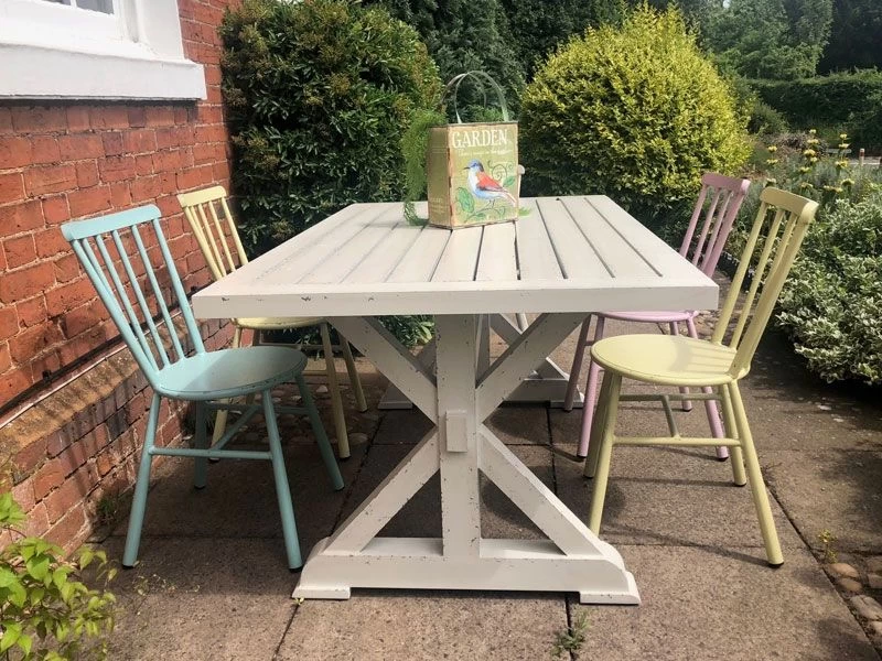 Retro 6 Chair Dining Set 4 Retro 6 Chair Dining Set - Image 2