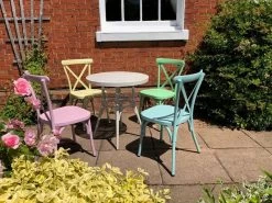 Retro Cross Back 4 Chair Set 22 Retro Cross Back 4 Chair Set -Garden Comfort Shop retro cafe 4 chair set 5 xl 2