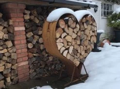 Rustic Love Heart Wood Rack 8 Rustic Love Heart Wood Rack -Garden Comfort Shop rusty log rack xl