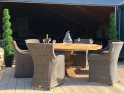 Seville 6 Chair Round Teak Dining Set 22 Seville 6 Chair Round Teak Dining Set -Garden Comfort Shop seville 6 chair 2 xl 2