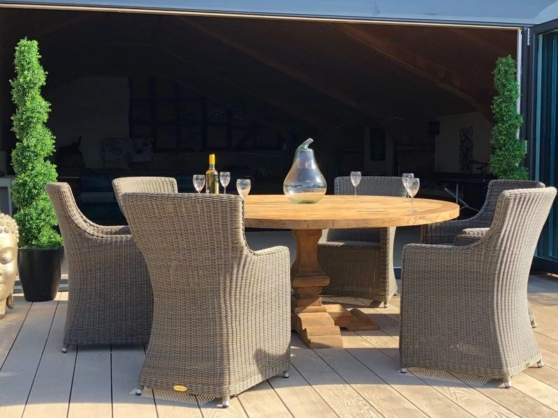 Seville 6 Chair Round Teak Dining Set 9 Seville 6 Chair Round Teak Dining Set - Image 7