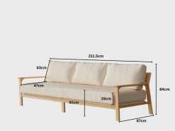 Sienna 3 Seater Suite -Garden Comfort Shop sienna 3 seater sofa diagram 2