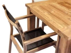 Regent 1m Table & 4 Stacking Chair | FSC® Certified 16 Regent 1m Table & 4 Stacking Chair | FSC® Certified -Garden Comfort Shop sling armchairs 1m table XL 2 1