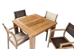 Regent 1m Table & 4 Stacking Chair | FSC® Certified 18 Regent 1m Table & 4 Stacking Chair | FSC® Certified -Garden Comfort Shop sling armchairs 1m table XL 4 1