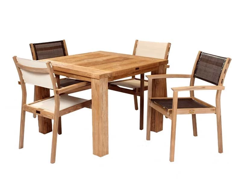 Regent 1m Table & 4 Stacking Chair | FSC® Certified 3 Regent 1m Table & 4 Stacking Chair | FSC® Certified