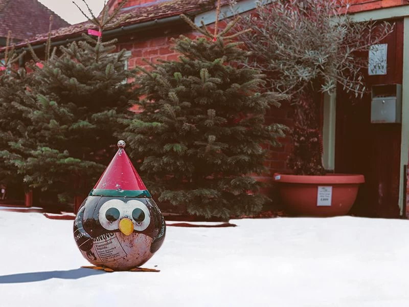 Festive Penguin Sculpture Small 3 Festive Penguin Sculpture Small