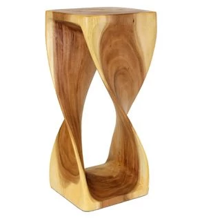 Two Turn Hand Carved Side Table 'Medium' 5 Two Turn Hand Carved Side Table 'Medium' - Image 3