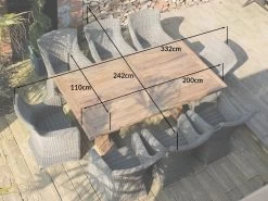 Valencia 8 Chair Dining Set 24 Valencia 8 Chair Dining Set -Garden Comfort Shop table diagram 03 01