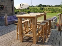 Reclaimed Teak Bar Table | 2m -Garden Comfort Shop teak high bar set peak edge2 xl 3 1