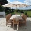 Diamond Teak Parasol 3.5m Diameter | PRE-ORDER 1 Diamond Teak Parasol 3.5m Diameter | PRE-ORDER -Garden Comfort Shop teak parasol 35 1