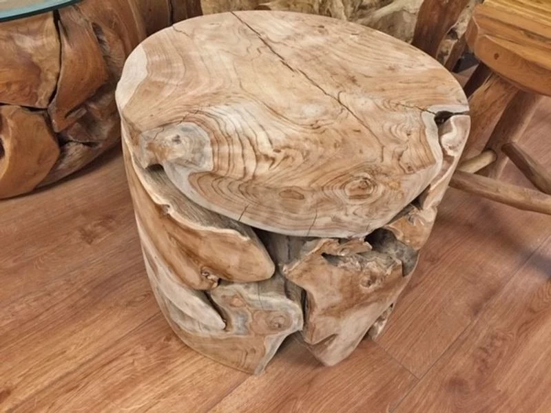 Reclaimed Teak Root Round Coffee Table 5 Reclaimed Teak Root Round Coffee Table - Image 3