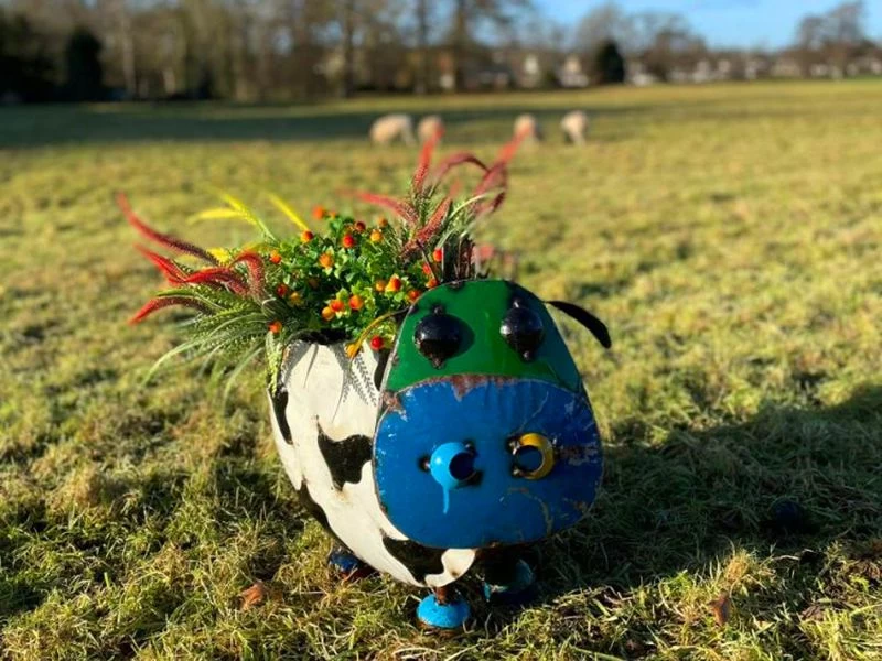 Barnyard Cow Planter 4 Barnyard Cow Planter - Image 2