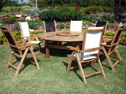 TNT 6 Recliner Set And 1.8m Chunky Table -Garden Comfort Shop tnt 6 recliner set 1 XL 1
