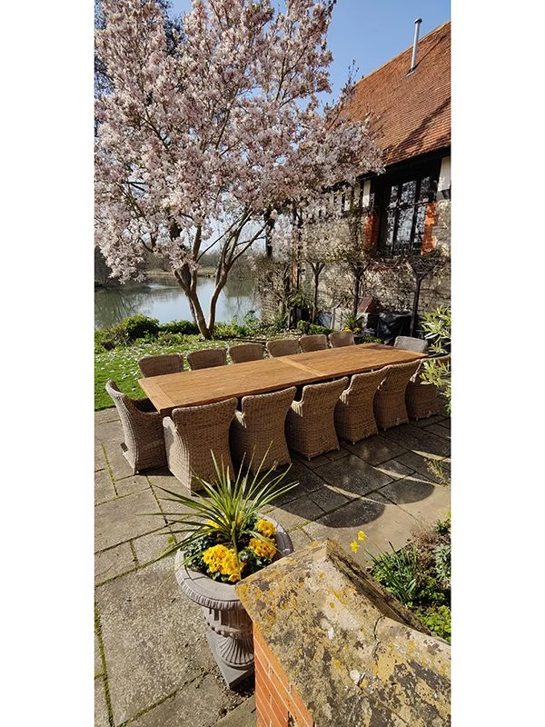 Valencia Teak 14 Chair Dining Set 6 Valencia Teak 14 Chair Dining Set - Image 4