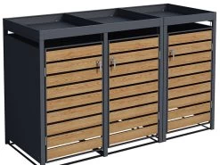 Galvanized Steel Wheelie Bin Cover With Planters | Triple | PRE ORDER 10 Galvanized Steel Wheelie Bin Cover With Planters | Triple | PRE ORDER -Garden Comfort Shop triple planter bi 2