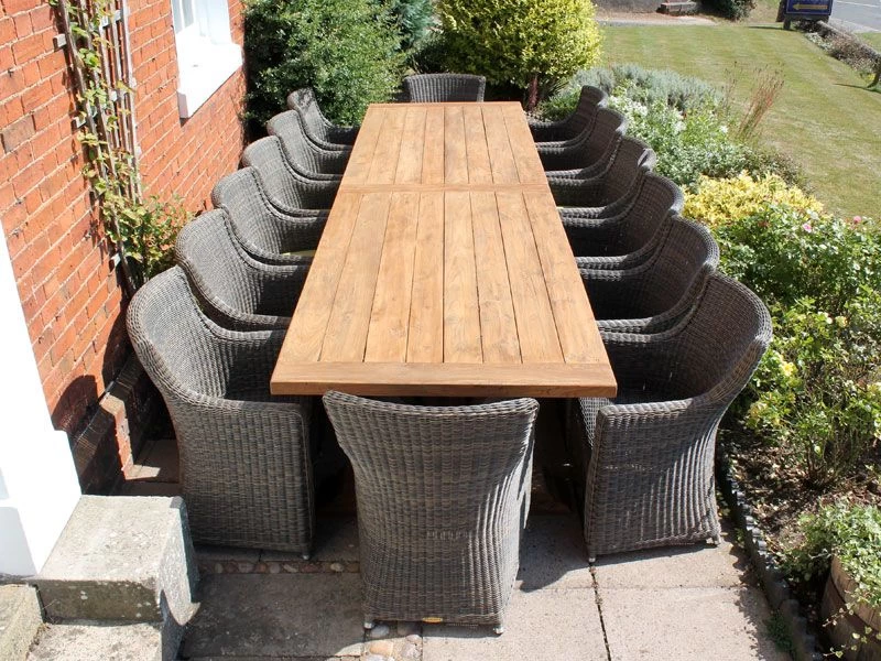 Valencia Teak 14 Chair Dining Set 3 Valencia Teak 14 Chair Dining Set