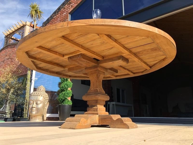 Seville 6 Chair Round Teak Dining Set 16 Seville 6 Chair Round Teak Dining Set - Image 14