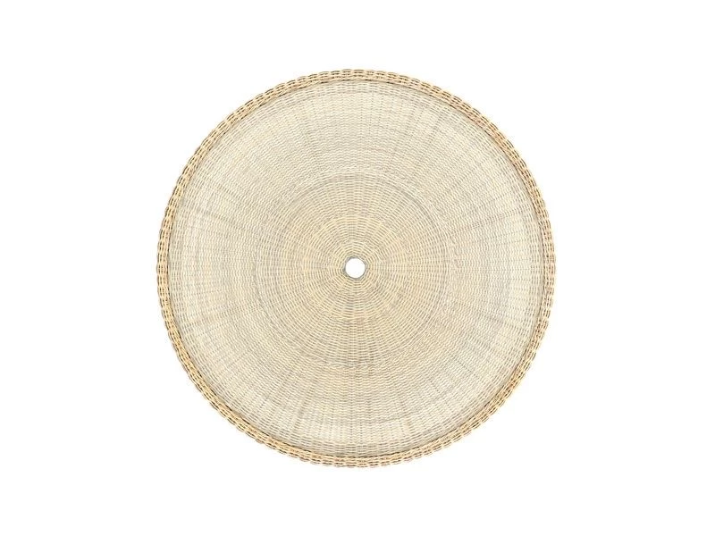 Willow Rattan Round Table 6 Willow Rattan Round Table - Image 4