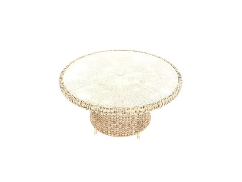 Willow Rattan Round Table 4 Willow Rattan Round Table - Image 2
