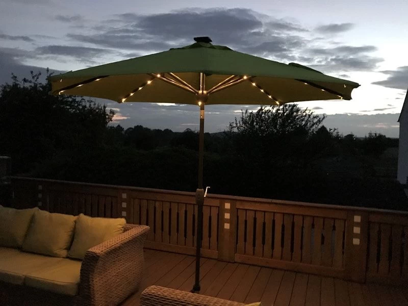 Verona Parasol With USB Charger & LED Lights 4 Verona Parasol With USB Charger & LED Lights - Image 2
