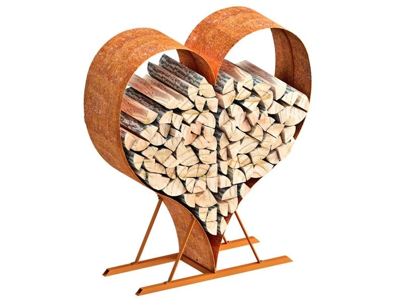 Rustic Love Heart Wood Rack 3 Rustic Love Heart Wood Rack