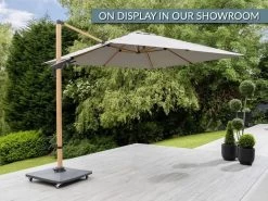 Royce Executive 3M SQ Cantilever Parasol Wood Effect