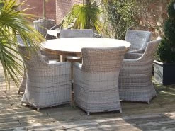 York 6 Chair Round Dining Set -Garden Comfort Shop york 6 chair round dining set XL 4 1